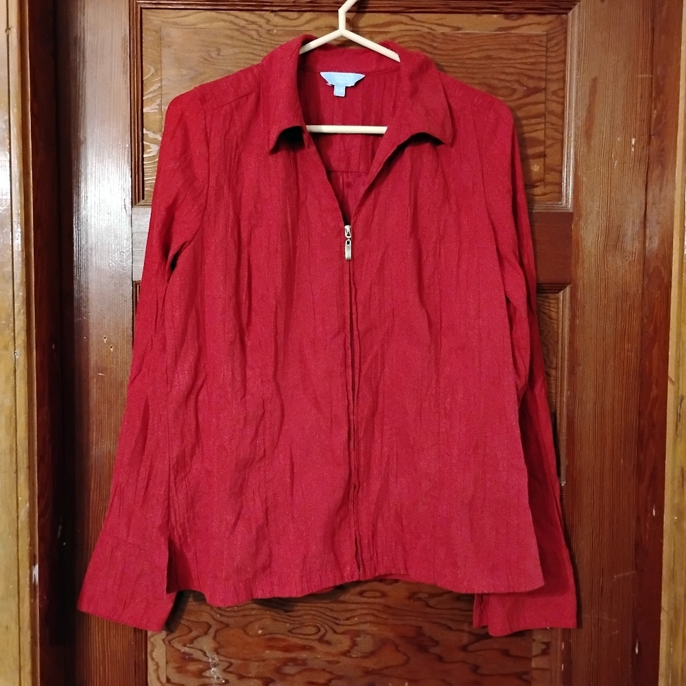 Size Large Red Zip Up Blazer